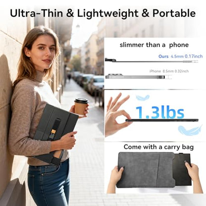 14 Inch Portable Monitor FHD 1080P IPS Ultra-Thin Laptop Screen Extender | Ligthweight Extended Screen for Laptops 13-17.3" USB-C/HDMI Plug and Play for Windows/Mac/Android/PS5 - size: 14" Monitor-B