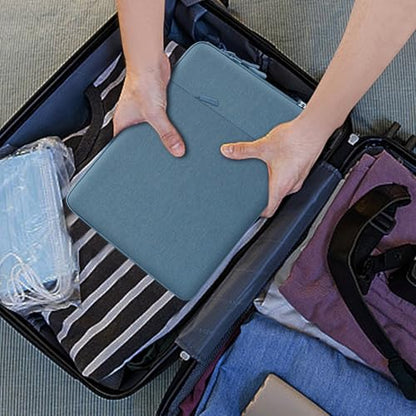 ZYB Laptop Case 14 Inch,Waterproof Laptop Sleeve 14 Inch for 14" Notebook/MacBook Air 15/14" Lenovo ThinkPad IdeaPad Asus HP Dell,2023-2025 MacBook Air 15.3 M4 M3 M2 etc with Accessory Bag-Haze Blue | 14 Inch Laptop Sleeve Laptop Case 14 Inch for Mac Air