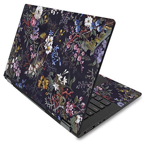MightySkins Skin for Lenovo Flex 14" (2019 No Fingerprint Scanner) - Midnight Blossom | Protective, Durable, and Unique Vinyl Decal wrap | Easy to Apply, Remove, and Change Styles | Made in The USA