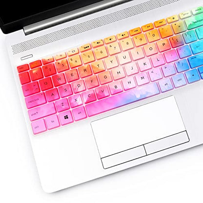 Keyboard Cover Compatible with HP 15.6 Laptop 15-dw 15-dy 15-ef 15-db 15-da 15-bs 15-bw 15t 15z, HP 17.3 Laptop 17-by 17-bs 17-bw 17-ca 17-by1053dx 17-by4061nr-Colorful - color: Colorful