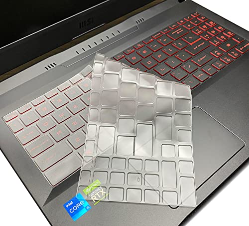 Keyboard Cover for MSI Cyborg 15 A13VE 2023, MSI GL66 GL76, Stealth GS77, Katana GF66 GF76, Raider GE78 HX, MSI Sword 15 17, MSI Crosshair 15.6" 17.3", Stealth 16 17 Studio Keyboard Skin Accessories