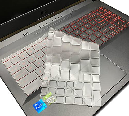 Keyboard Cover for MSI Cyborg 15 A13VE 2023, MSI GL66 GL76, Stealth GS77, Katana GF66 GF76, Raider GE78 HX, MSI Sword 15 17, MSI Crosshair 15.6" 17.3", Stealth 16 17 Studio Keyboard Skin Accessories