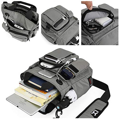 Crossbody Messenger Bag Business Sport Travel Multifunctional Shoulder Bag Laptop Bag Men Women | Business - color: Gray