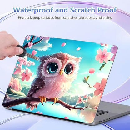 Laptop Skin Sticker Decal Cover,Cute Chibi Owl | DIGTIALL Universal Laptop Skin Sticker, Waterproof Removable Notebook Decal Protector Cover for 12 13 14 15 Inch Laptops - color: Cute Chibi Owl
