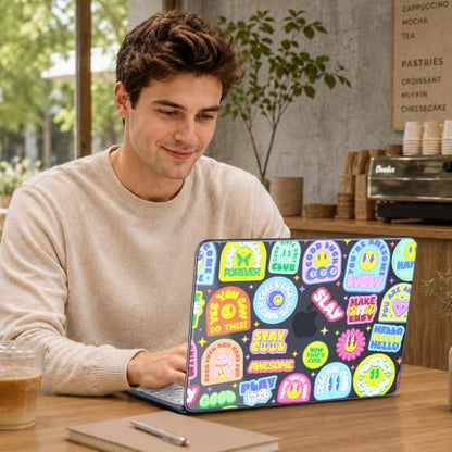 Compatible with MacBook Neo 13 inch (2026 Release A3404) (A18 Pro) with Liquid Retina Display, Printed Slim Protective Case with Screen Protector & Keybaord Cover, Cartoon Stickers - color: Cartoon stickers