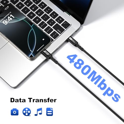 Long USB c to USB c Cable 6.6ft(2packs) 240W Fast Charging Cable | 5A usb c to c charger cord，usb pd cable Compatible with iPhone 17/16 Pro Max, MacBook,eGPU Docking GaN SSD - size: 6.6ft