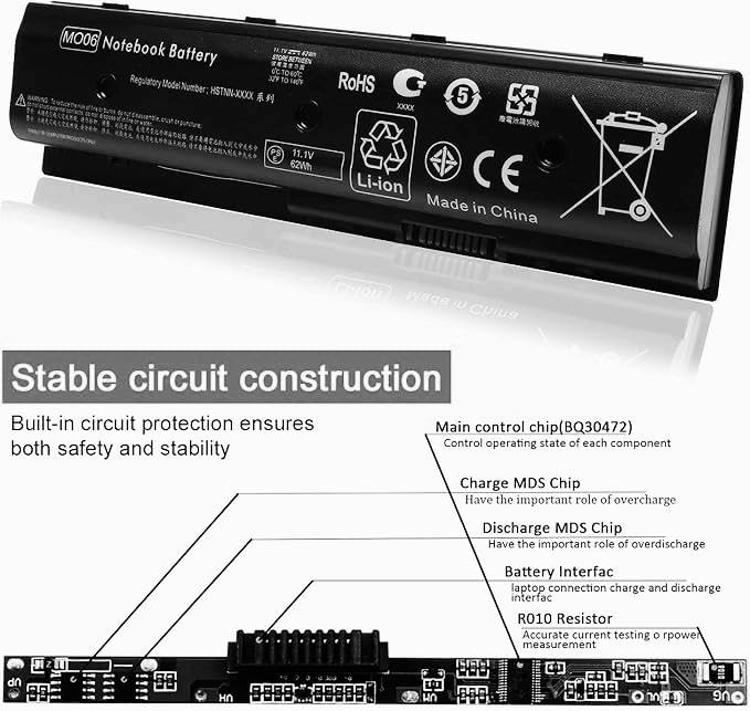MO06 MO09 671731-001 58WH Laptop Battery for HP Envy M6 M7 671567-831 672412-001 HSTNN YB3N HSTNN LB40 Replacement M006 M009 Battery for hp Pavilion DV7-7000 DV4-5000 DV6-7000 DV7T-7000