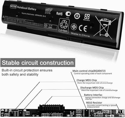 MO06 MO09 671731-001 58WH Laptop Battery for HP Envy M6 M7 671567-831 672412-001 HSTNN YB3N HSTNN LB40 Replacement M006 M009 Battery for hp Pavilion DV7-7000 DV4-5000 DV6-7000 DV7T-7000