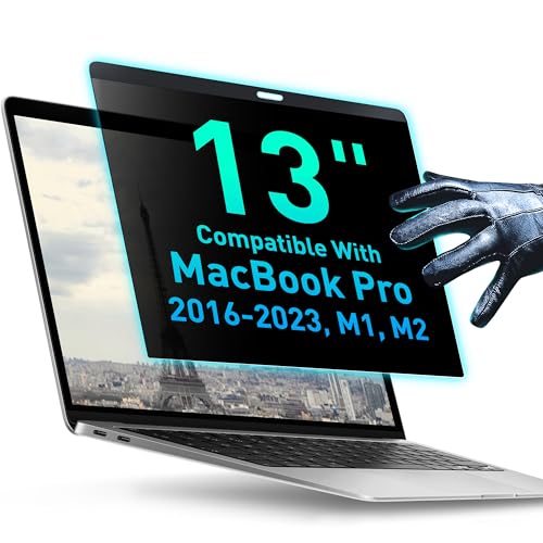 Magnetic Privacy Screen Compatible with MacBook Pro 13" 2016, 2017, 2018, 2019, 2020, 2021, 2022, 2023, M1, M2 Anti-Blue Light Laptop Screen Protector Filter Blue Light Blocking Filter - size: [1 Pack] For MacBook Pro 13" (2016-2023)