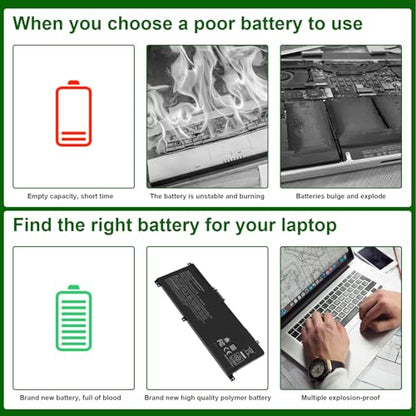 SA04XL SAO4XL Battery for HP Envy X360 15m-ds0011dx 15m-dr0012dx 15m-dr0011dx 15m-ds0xxx 15m-dr0xxx 15t-dr100 15m-dr1xxx 17t-cg100 17-cg100 15M-DR 15M-DS SA04055XL L43267-005 L43248-AC2 HSTNN-OB1F - size: 10.04*3.94*0.2inch