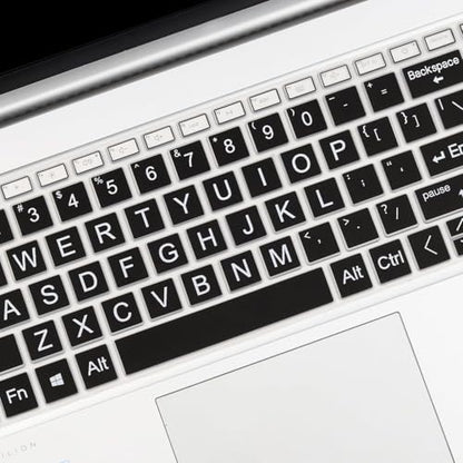 Keyboard Cover for HP 15.6 Laptop 15-fc 15-fd Series, HP Pavilion 15-eg 15-eh 15-er Series, HP 15-fc0093dx 15-fd0083wm 15t-fd000 15z-fc000 15-fd0213nr 15-fc0013od 15-fc0081nr 15t-eg300 - color: GradientBlack（Bigletters）