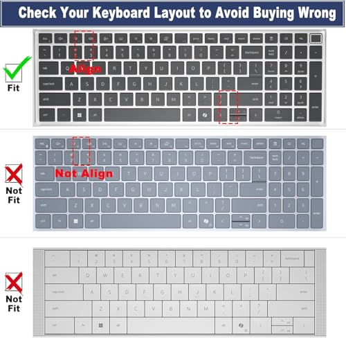 Keyboard Cover for 16" Dell Pro 16/Pro 16 Plus/Pro Max 16 PB16250 PB16255 PC16250 PC16255 MC16250 MC16255 & Dell Pro Max 18 Plus MB1825 18" (NOT FIT Pro 16 Premium DA16250, Dell Pro 3/5/7 16") -Clear - color: Clear