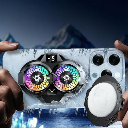 Phone Cooler Cellphone - Double Semiconductor Clip with Digital Display | Phone Cooling for Mobile Game Live Streaming Home Tablet Laptops