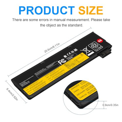 Fancy Buying 0C52861 0C52862 Battery for Lenovo Thinkpad L450 L460 L470 T440 T440s T450 T450s T460 T460P T470P T550 T560 K2450 S440 S540 P50S W550 W550S X240 X250 X260 X270 Series 45N1128 45N1734 - size: 8.11*2.52*0.35inch