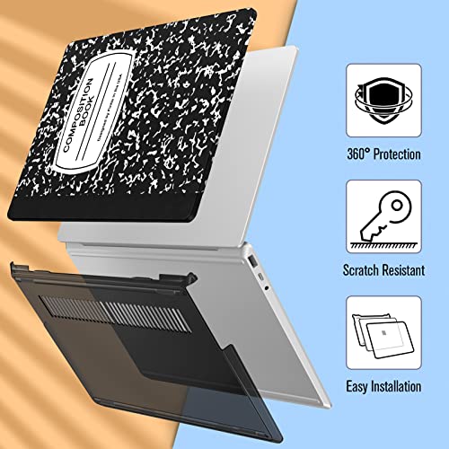 Fintie Case for 12.4 inch Microsoft Surface Laptop Go 3/2/1 2023/2022/2020 | Model: 2013 1943, Snap On Hard Shell Cover, Composition Book - color: composition book