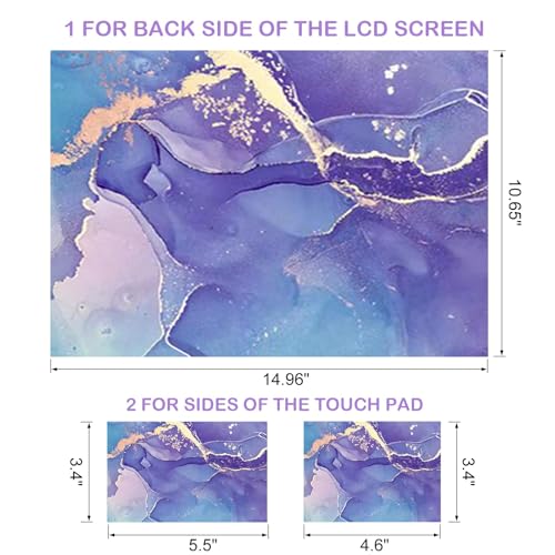 DINKY Laptop Skin Sticker Decal, 12" 13" 13.3" 14" 15" 15.4" 15.6 inch Laptop Universal Reusable Vinyl Skin Stickers Cover Art Decal Notebook PC Personalized Protector-Purple Marble - color: Purple Marble