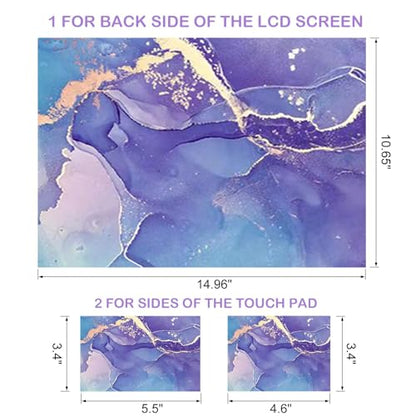 DINKY Laptop Skin Sticker Decal, 12" 13" 13.3" 14" 15" 15.4" 15.6 inch Laptop Universal Reusable Vinyl Skin Stickers Cover Art Decal Notebook PC Personalized Protector-Purple Marble - color: Purple Marble