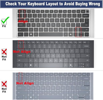 Keyboard Cover for Dell Pro 14 PC14250 PC14255, Dell Pro 14 Plus PB14250 PB14255 & DellPro Max 14 MC14250 14" (NOT FIT DellPro 14/Pro Max 14 Premium, Pro 3/5/7, Pro Education/Rugged/Essential 14) - color: Black