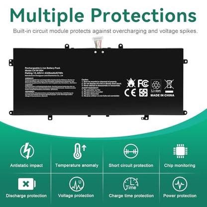 Futurebatt C41N1904 Battery Replacement for ASUS ZenBook 14 UX425 UX425UA UX425EA UX425JA 13 UX325EA UX325JA UM325SA UX363EA UX363JA Flip S UX371 UX393 UX393EA UX371EA S14 S435 S435EA - size: C41N1904 12.60*5.28*1.06 in