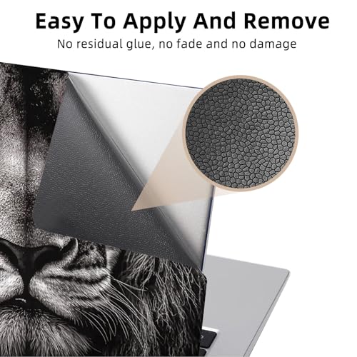 Aesthetic Laptop Skin Cover,12-15.6 Inch Universal Vinyl Sticker Decal,Waterproof Scratch-Resistant Notebook Wrap,Removable Residue-Free Protector,Lion Eyes Fire - color: Lion Eyes Fire