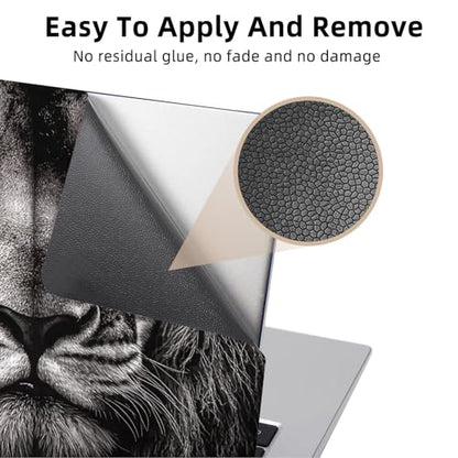 Aesthetic Laptop Skin Cover,12-15.6 Inch Universal Vinyl Sticker Decal,Waterproof Scratch-Resistant Notebook Wrap,Removable Residue-Free Protector,Lion Eyes Fire - color: Lion Eyes Fire