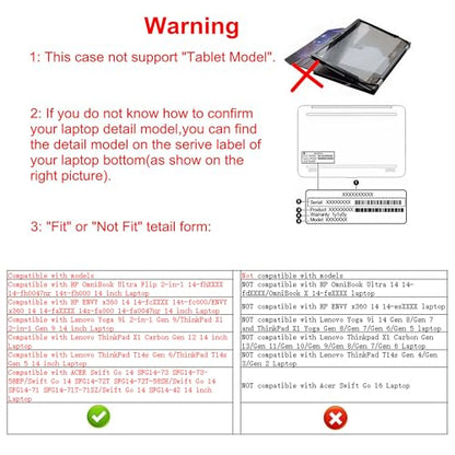 Protective Case for HP OmniBook Ultra Flip 2-in-1 14-fhXXXX 14-fh0047nr 14t-fh000/ENVY x360 14 14-fcXXXX 14t-fc000/ENVY x360 14 14-faXXXX 14-fa0047nr/LG gram 14 2-in-1 14T90S,Starry - color: Starry Night