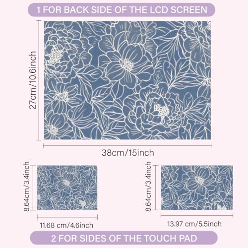 CREATCABIN Peony Laptop Skin Sticker Decal Netbook Skin Sticker Notebook Art Decal 12" 13" 13.3" 14" 15" 15.4" 15.6" Universal Laptop Protector Cover Waterproof Scratchproof Removable Easy to Apply - style: Peony