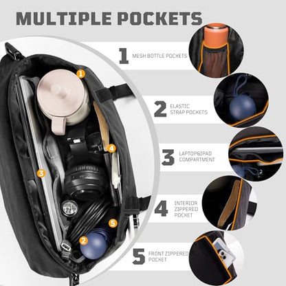 1TG Messenger Bag for Men, Laptop Bag Fit for 13'' 15'' | Crossbody Shoulder Bag, Satchel, Water-resistant, with Laptop Sleeve up to 15.6'', for Office Work Travel