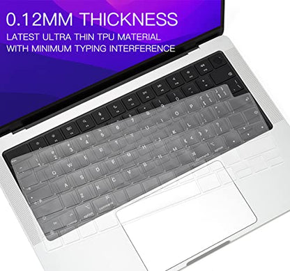 Ultra Thin TPU Keyboard Cover & Trackpad Protector Cover for 2024 2023 MacBook Air 15.3" M2 M3 Chip A2941 A3114
