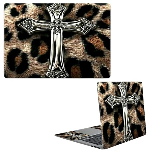 Laptop Skin Sticker Decal, Universal Protective Cover Fit 12 13 14 15.6 Inch Notebook, Reusable Water-Resistant Vinyl Decal w/ 2 Wrist Pads for Business Travel Office, Leopard Print Art - color: Leopard Print Art