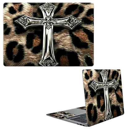 Laptop Skin Sticker Decal, Universal Protective Cover Fit 12 13 14 15.6 Inch Notebook, Reusable Water-Resistant Vinyl Decal w/ 2 Wrist Pads for Business Travel Office, Leopard Print Art - color: Leopard Print Art