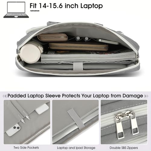 15-15.6 inch Laptop Shoulder Bag, for MacBook Pro 16, Hp Lenovo Dell 14 inch Waterproof Messenger Bag Case Sleeve (gray) - color: Gray, size: 15 inch/15.6 inch