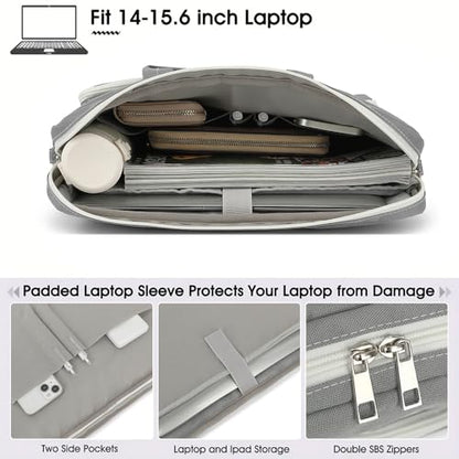 15-15.6 inch Laptop Shoulder Bag, for MacBook Pro 16, Hp Lenovo Dell 14 inch Waterproof Messenger Bag Case Sleeve (gray) - color: Gray, size: 15 inch/15.6 inch