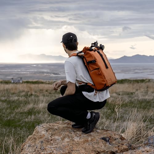 WANDRD PRVKE Rolltop 31L V4 Camera Backpack – Expandable Weatherproof Travel Bag with Laptop Sleeve and Clamshell Opening - color: Atacama Clay, size: 31L (Bag Only), style: Rolltop