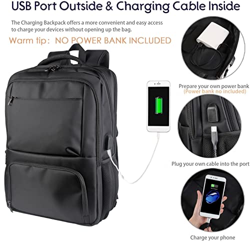 Laptop Backpack Fits 17 Inch Computer, Size suit to airline: America Airlines/Frontier Airlines/Spirit Airlines/South West Airlines, Black - color: A Black
