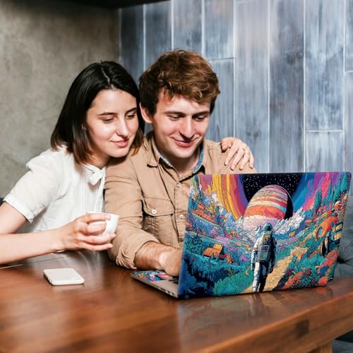 Universal Laptop Skin Sticker Decal, Compatible with MacBook HP Dell Lenovo 12"-15.6", Reusable Vinyl Notebook Cover 3PCS Set, High-Recognition Film-Trippy Astronaut Space Journey - color: Trippy Astronaut Space Journey