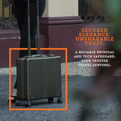 All Aluminum Lightweight 17" Deluxe Rolling Laptop Catalog Case for Men and Women | Vertical Opening Carry-On Bag with TSA Locks & Aircraft-Grade Aluminum Frame - Optimal Travel Companion (Champagne) - color: Champagne
