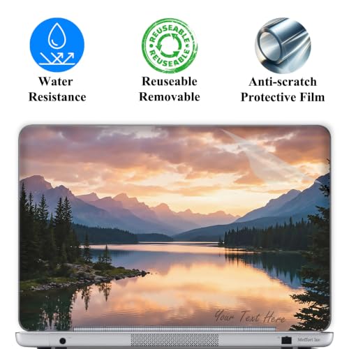 Custom Design Personalized Laptop Skin Sticker Cover Art Decal, Customize with Your Name or Text (12 Inch, Mountain River) - color: 3713, size: 12 Inch