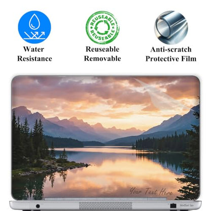 Custom Design Personalized Laptop Skin Sticker Cover Art Decal, Customize with Your Name or Text (12 Inch, Mountain River) - color: 3713, size: 12 Inch