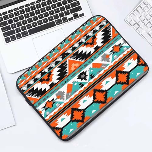 Laptop Sleeve Bag 15.4 15.6 Inch,Ethnic Aztec Geometric Native American Indian Style Mexican Colorful Protective Polyester Computer Cases Laptop Cover Tablet Travel Cover - color: LPS-002