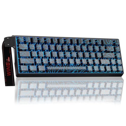 AULA WIN68 HE Mechanical Gaming Keyboard 60%, Hall Effect Magnetic Switch, Fast Trigger Mode Adjustable Actuation, 8000Hz Polling Rate, RGB Backlit, Small Wired Keyboard for Laptop/PC Gamer - color: Line Black-standard version