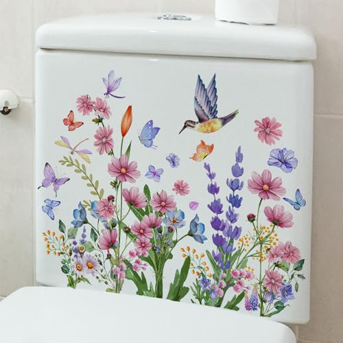 5Sheets Fall Thanksgiving Toilet Stickers Self-Adhesive Toilet Lid Stickers Bathroom Wall Sticker Decor Decal - color: Style-m