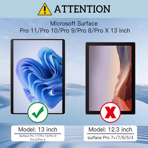 Surfcae Pro 13 inch Privacy Screen, for Microsoft Surface Pro 11/10/9/8/X | Removable Privacy Screen and Reusable Anti-Spy Anti-Glare Anti Blue Light Protector - size: Surface Pro 11/10/9/8/X (13 inch)
