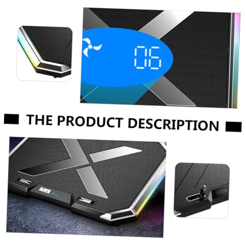 Angoily RGB Laptop Cooling Pad Adjustable Height Quiet Fan for Gaming Laptops Design for Air Cooling and Enhanced Gaming