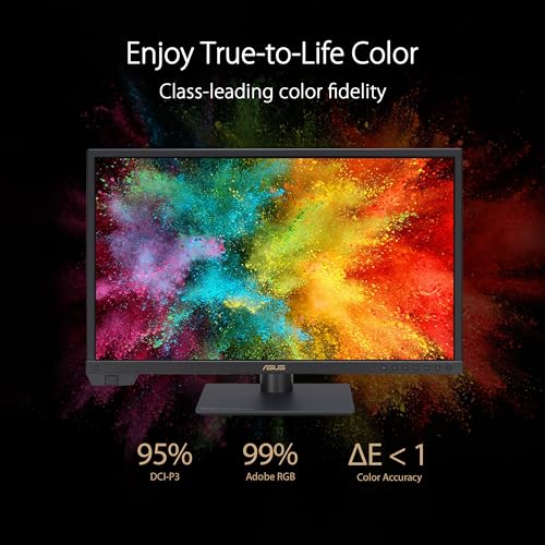 ASUS ProArt Display 24” 4K 12G-SDI HLG Professional Monitor (PA24US) - IPS, UHD (3840 x 2160), 99% Adobe RGB, 95% DCI-P3, ΔE < 1, USB-C, Built-in Motorized Colorimeter, Calman Ready, 3 Year Warranty - style: 24" 4K SDI