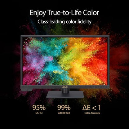 ASUS ProArt Display 24” 4K 12G-SDI HLG Professional Monitor (PA24US) - IPS, UHD (3840 x 2160), 99% Adobe RGB, 95% DCI-P3, ΔE < 1, USB-C, Built-in Motorized Colorimeter, Calman Ready, 3 Year Warranty - style: 24" 4K SDI