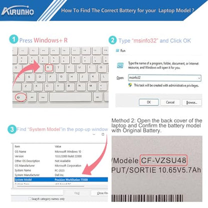 CF-VZSU48 Laptop Battery Replacement for Panasonic Toughbook CF-19 CF19 MK1 MK2 MK3 MK4 MK5 MK6 MK7 MK8 Series CF-VZSU48U CF-VZSU28 CF-VZSU48R CF-VZSU50 CF-VZSU58U 10.65V