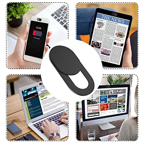 50Pcs Computer Camera Cover Slider, Webcam Cover Blocker Slider Slim 0.027 inch for MacBook Pro/iMac/Laptop/PC/iPad Pro (Black)