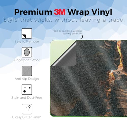 Glossy Glitter Laptop Skin Compatible with Apple MacBook Neo - Fissure - Premium 3M Vinyl Protective Wrap Decal Cover - Easy to Apply | Crafted in the USA by MightySkins - color: Fissure, size: MacBook Neo Full Cover Skin, style: Glossy Glitter Finish