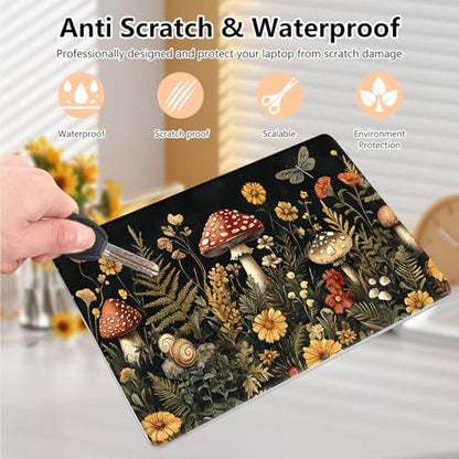 Laptop Skin Sticker Decal 15.6 Inch,12 13 13.3 14 15 15.6 in Laptop Netbook Skins for Notebook,Art Decal Removable Waterproof Scratch Resistant,Universal Vinyl Cover,Mushroom Forest - color: Mushroom Forest